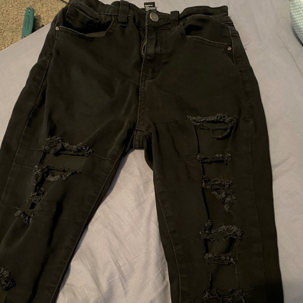 Black ripped jeans!